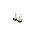 Boucles d'oreilles disque et pierre – bijou fait main LYLAN (vue 2)