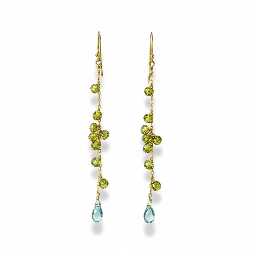 Boucles d'oreilles longues en cascade