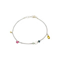 Bracelet pierres rose, jaune et bleu – bijou fait main LYLAN