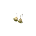 Boucles d'oreilles disque et pierre – bijou fait main LYLAN