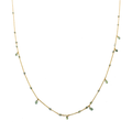 Collier saphirs vert pâle et gouttes – bijou fait main LYLAN