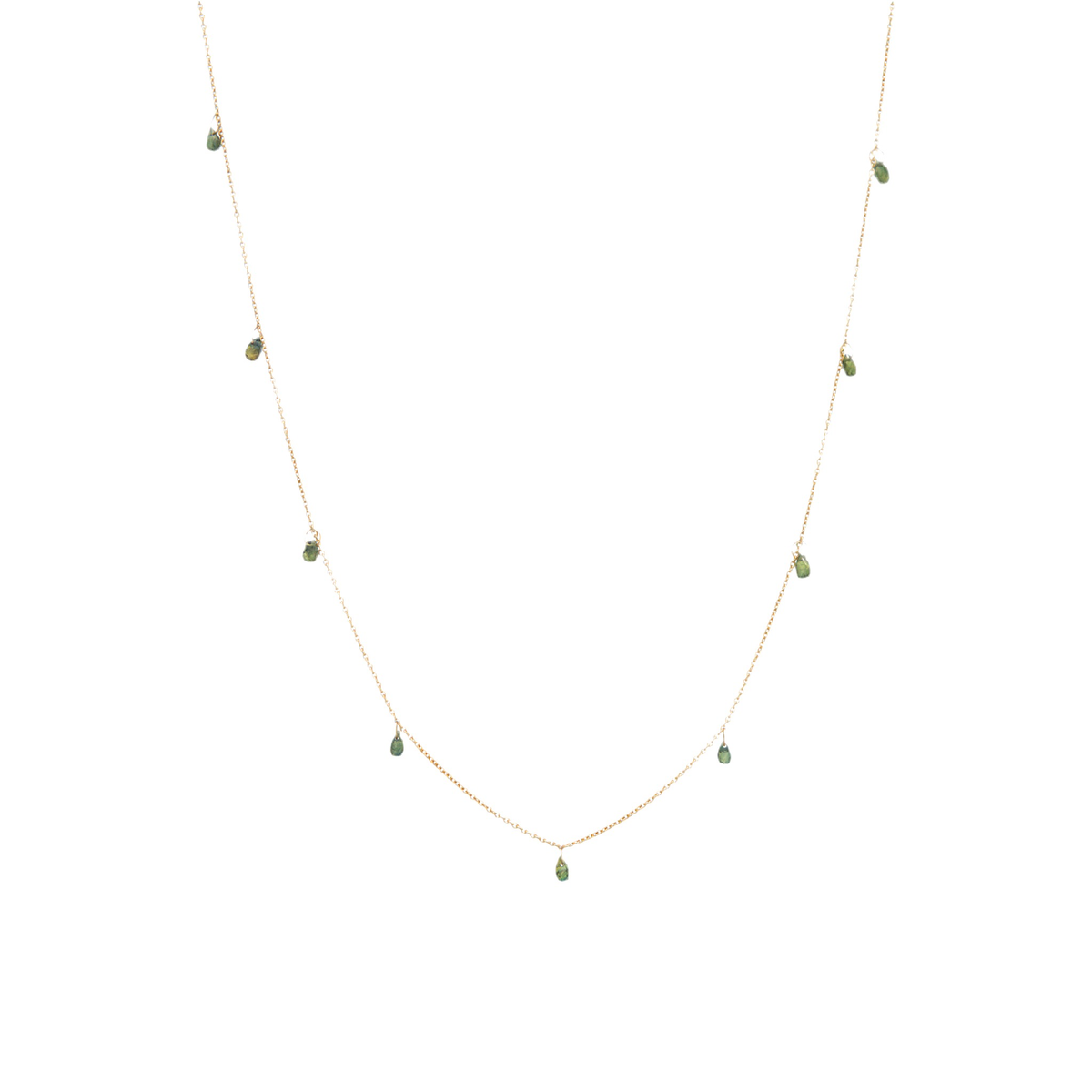 Collier saphir en goutte – bijou fait main LYLAN