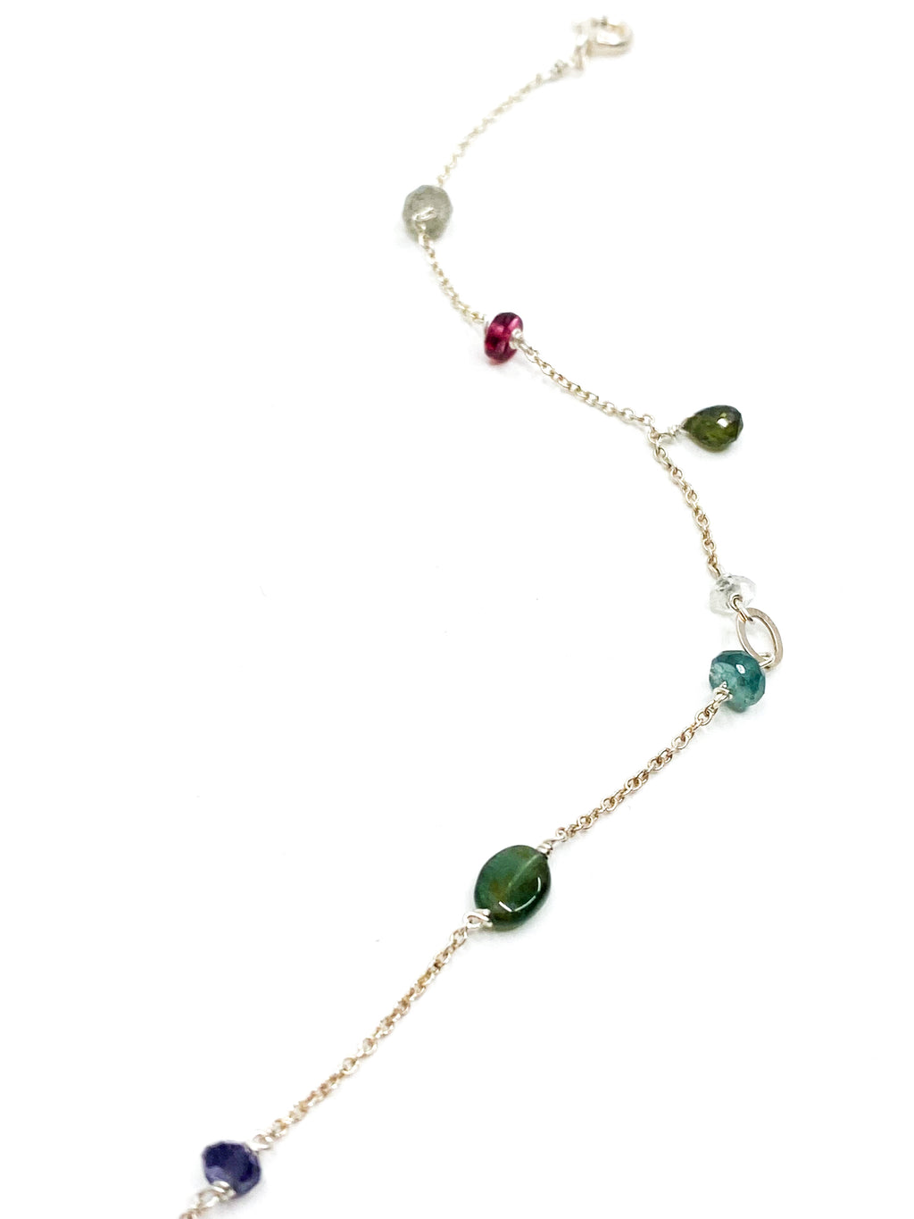 Bracelet pierres vert, turquoise et rose – bijou fait main LYLAN (vue 2)