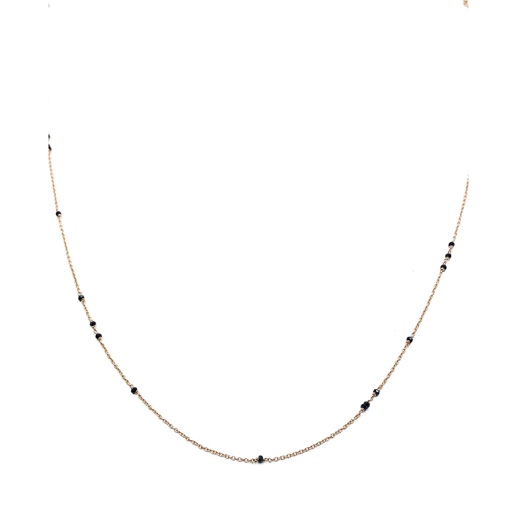 Collier minuscules pierres semées – bijou fait main LYLAN (vue 2)
