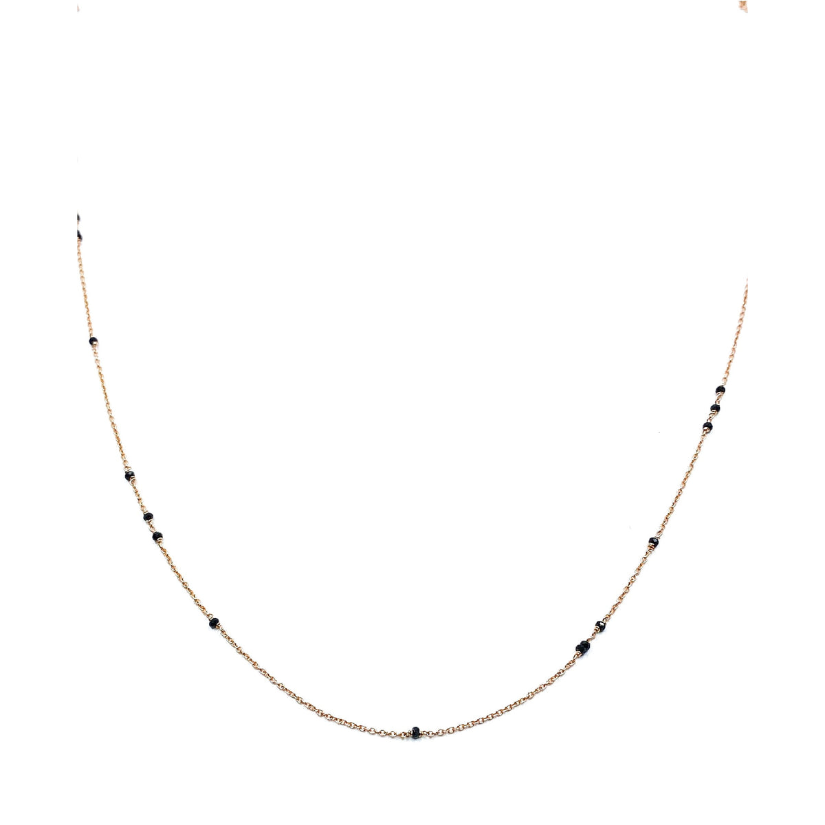 Collier minuscules pierres semées – bijou fait main LYLAN (vue 2)