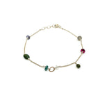 Bracelet pierres vert, turquoise et rose – bijou fait main LYLAN