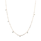Collier saphirs vert pâle et gouttes – bijou fait main LYLAN (vue 3)