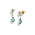 Boucles d'oreilles zircon et goutte – bijou fait main LYLAN