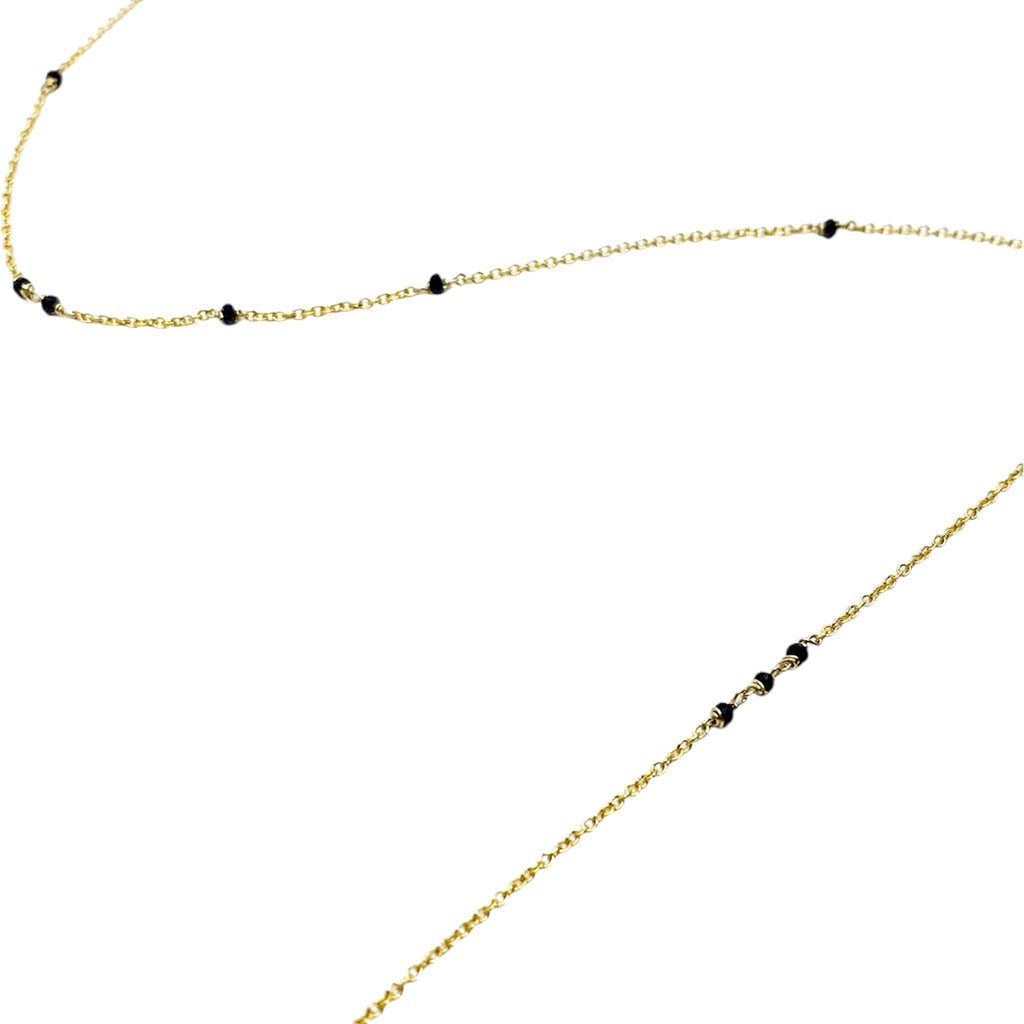 Collier minuscules pierres semées – bijou fait main LYLAN (vue 4)