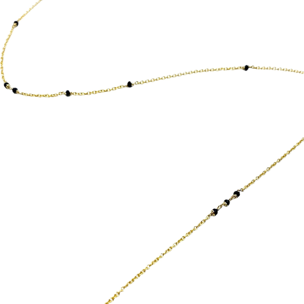 Collier minuscules pierres semées – bijou fait main LYLAN (vue 4)