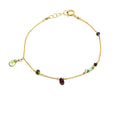 Bracelet pierres bordeaux et vert d'eau – bijou fait main LYLAN