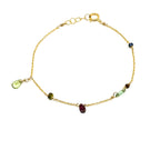 Bracelet pierres bordeaux et vert d'eau – bijou fait main LYLAN