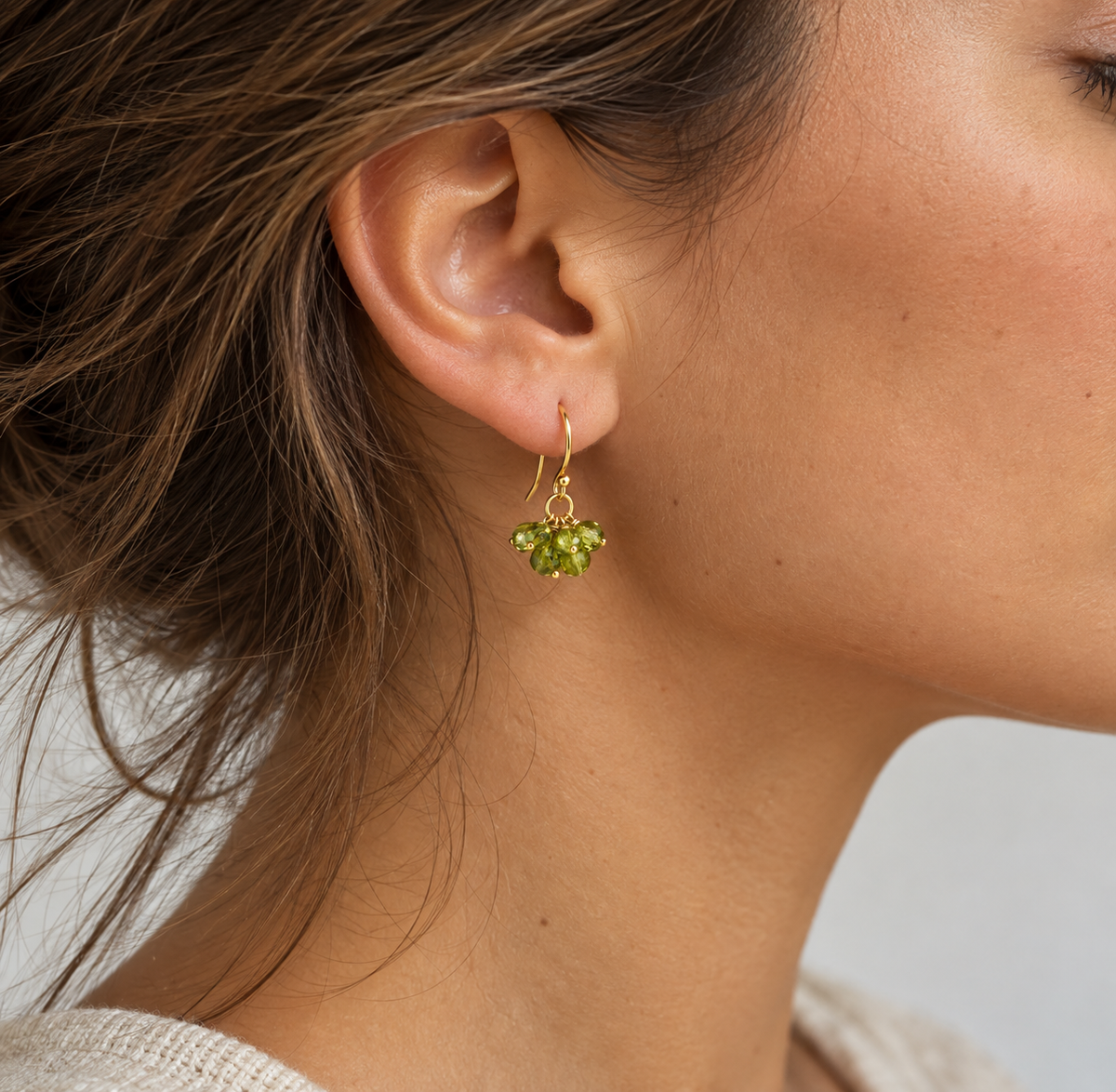 Boucles d'oreilles zircons  courtes