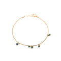 Bracelet saphir vert – bijou fait main LYLAN