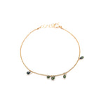 Bracelet saphir vert – bijou fait main LYLAN