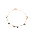 Bracelet saphir vert – bijou fait main LYLAN (vue 2)