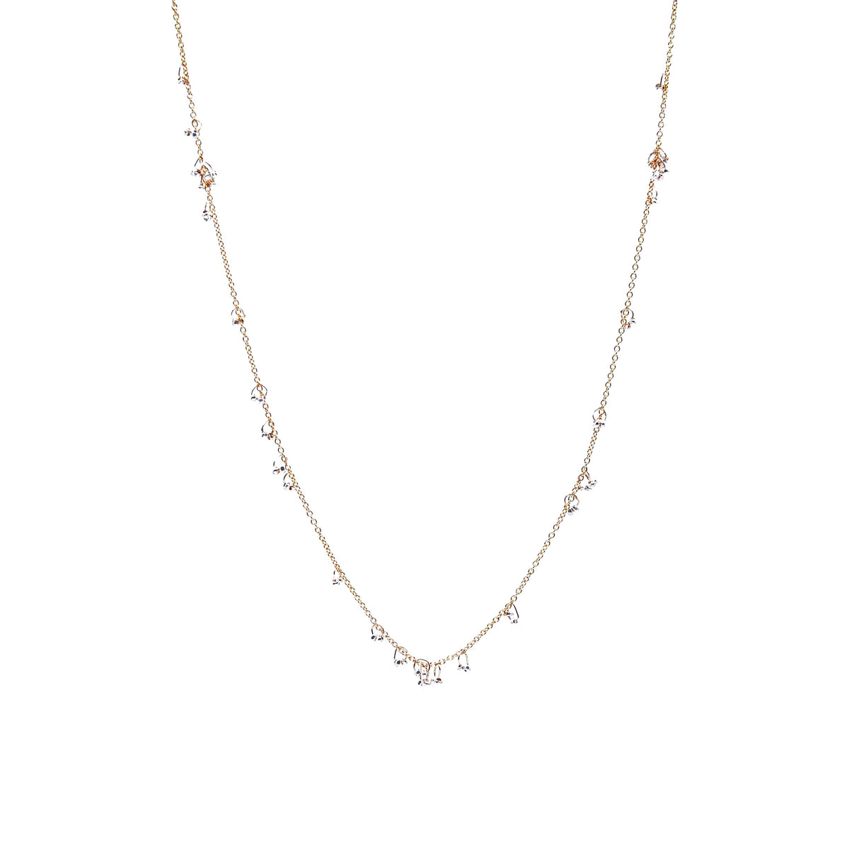 Collier pépites d'argent semées – bijou fait main LYLAN