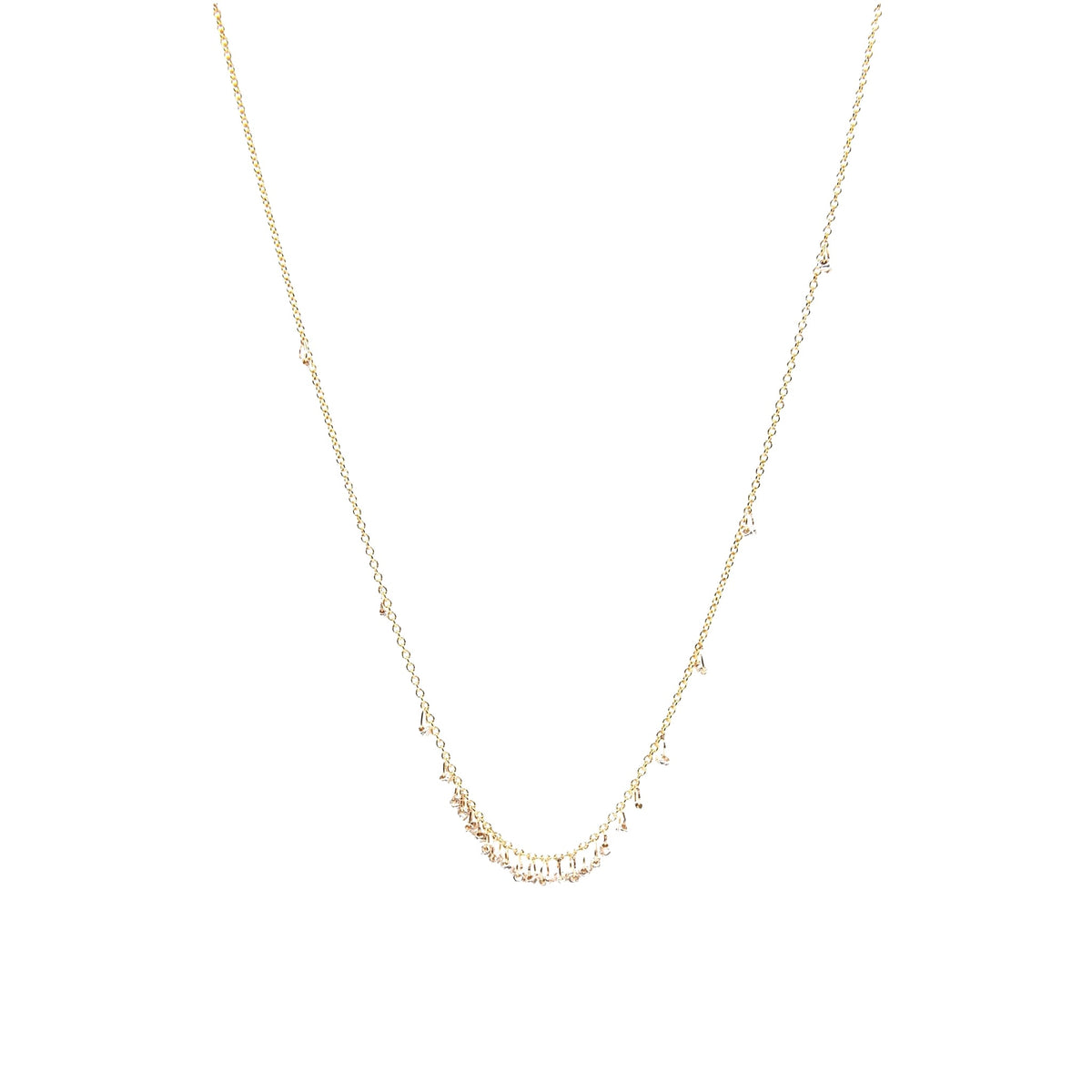 Collier pépites d'argent centrées – bijou fait main LYLAN