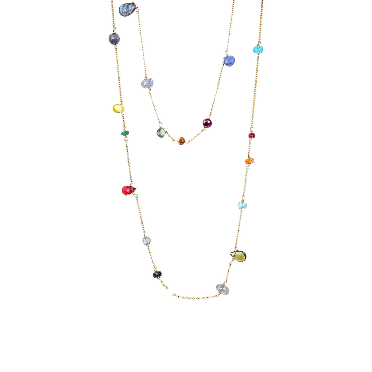 Sautoir multiples pierres – bijou fait main LYLAN