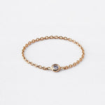 Charger l&#39;image dans la galerie, Bague chaine en or avec diamant serti clos - LYLAN
