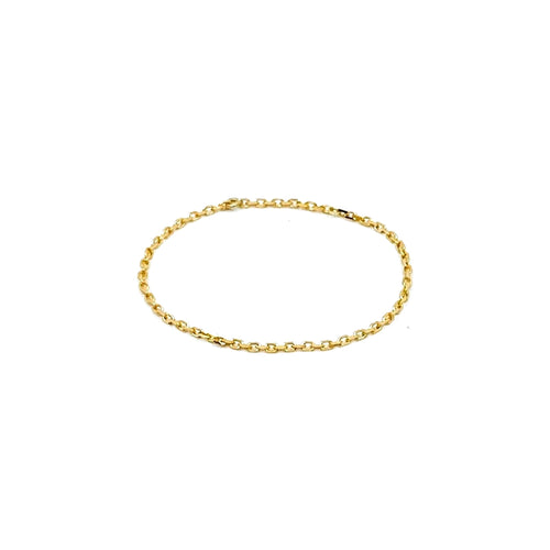 Bague chaîne or fine – bijou fait main LYLAN