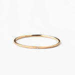 Charger l&#39;image dans la galerie, Bague en or brossé, sertie d&#39;un diamant - LYLAN
