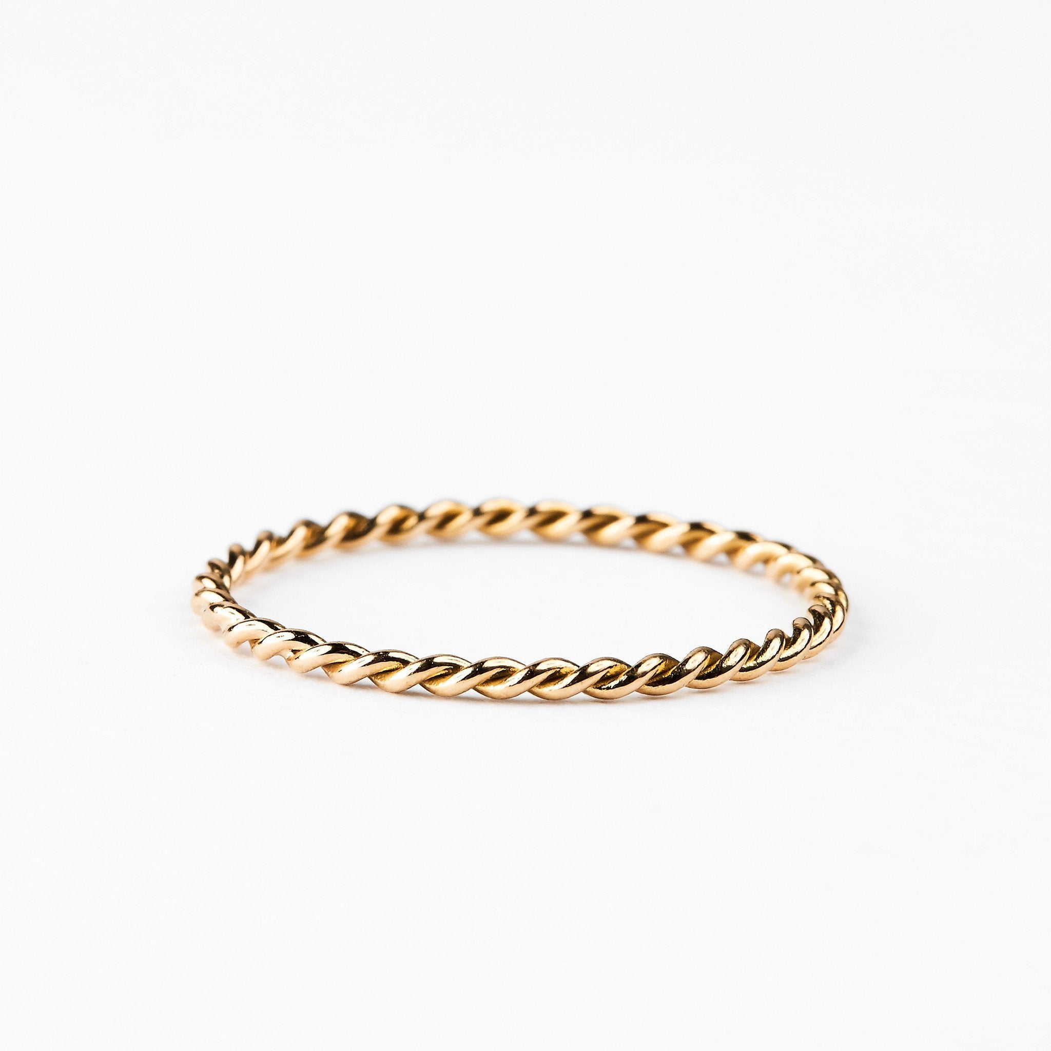 Bague or jaune torsadée - LYLAN