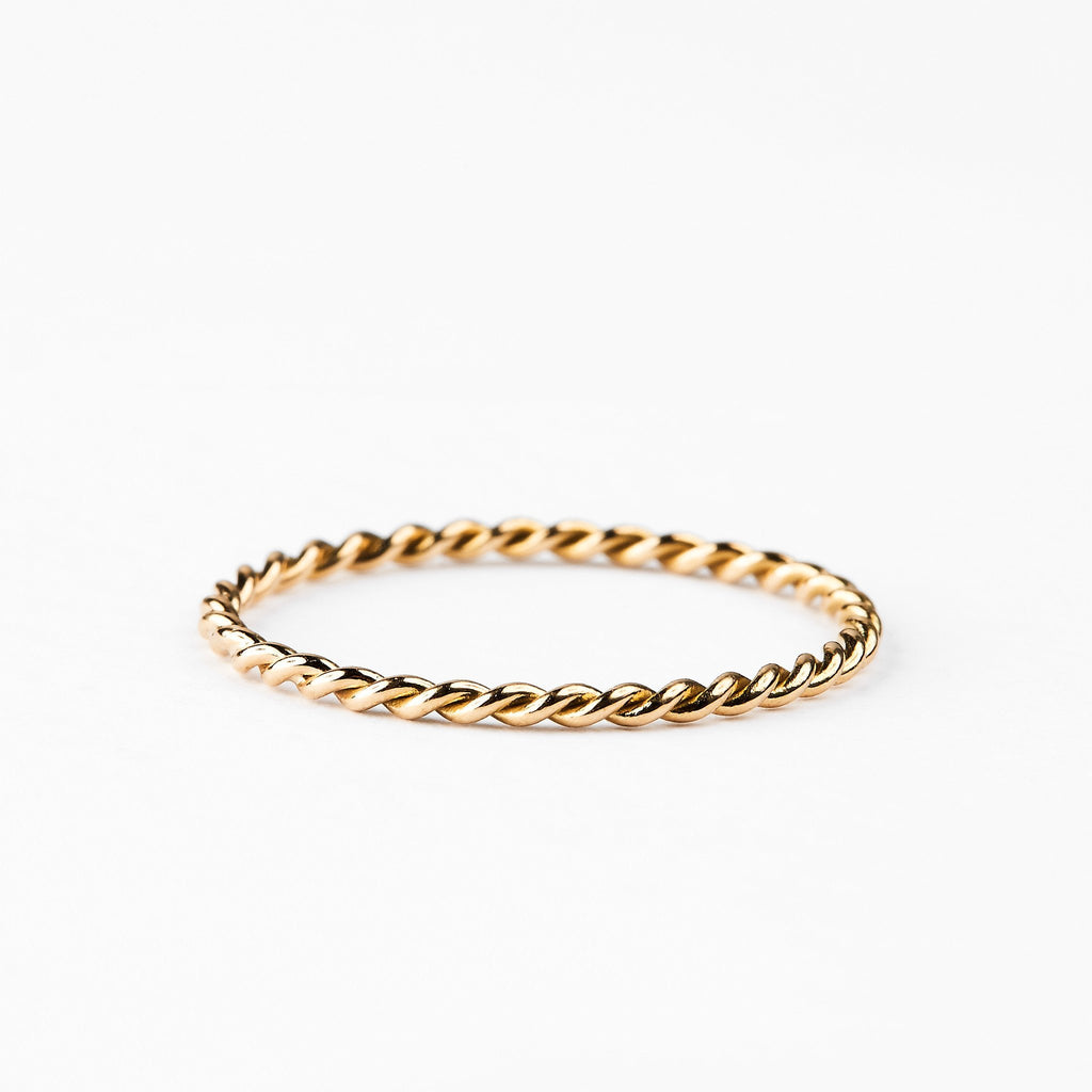 Bague or jaune torsadée - LYLAN