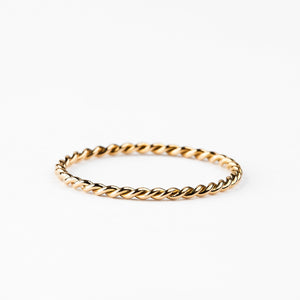 Bague or jaune torsadée - LYLAN
