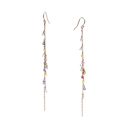 Boucles d'oreilles saphir – bijou fait main LYLAN