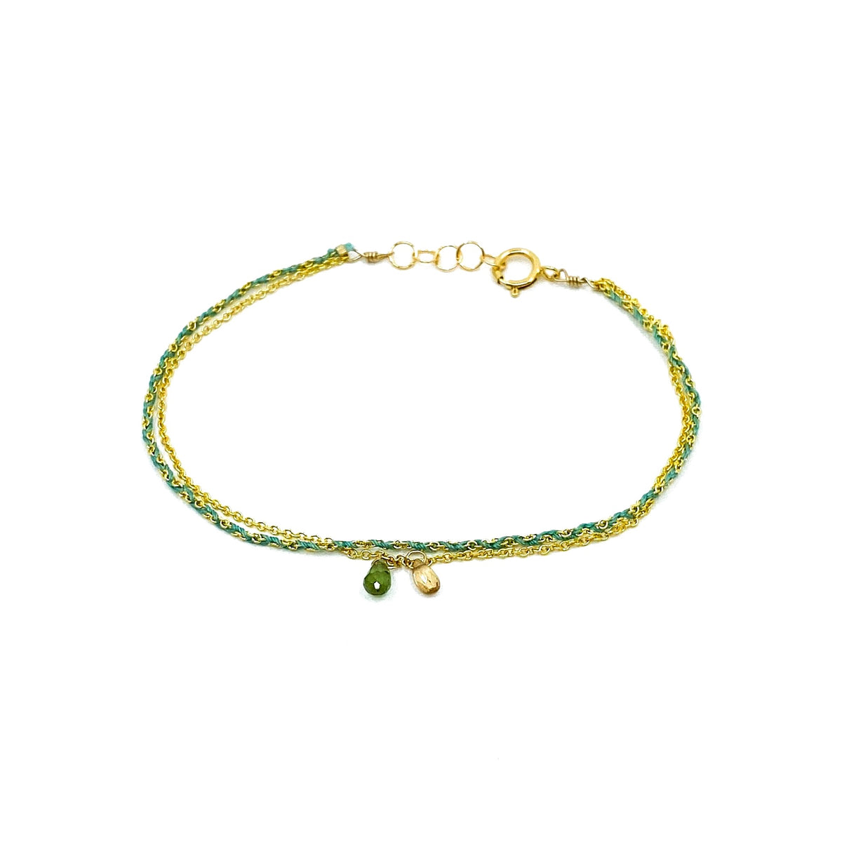 Bracelet 2 chaînes en fils – bijou fait main LYLAN