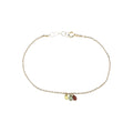 Bracelet chaîne 3 saphirs – bijou fait main LYLAN
