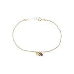Bracelet chaîne 3 saphirs – bijou fait main LYLAN