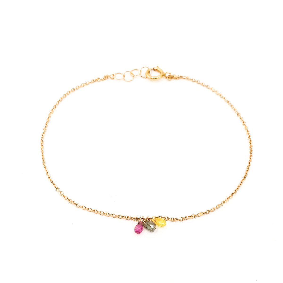 Bracelet chaîne 3 saphir - LYLAN