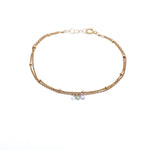 Charger l&#39;image dans la galerie, Bracelet double chaîne 3 saphirs - LYLAN
