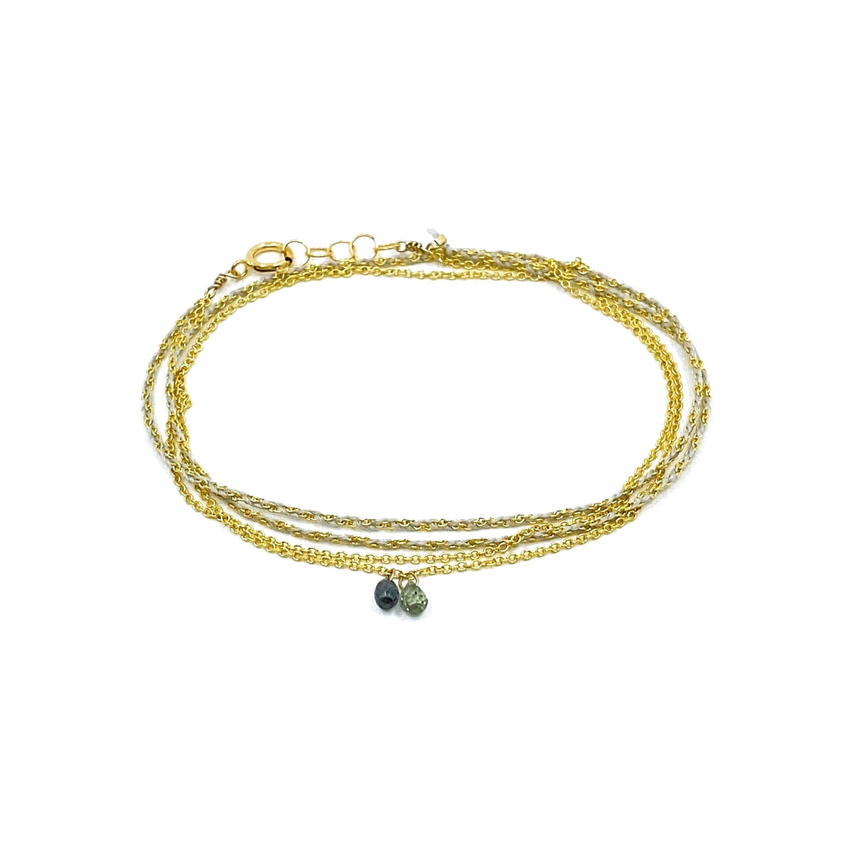 Bracelet double chaîne en fils – bijou fait main LYLAN