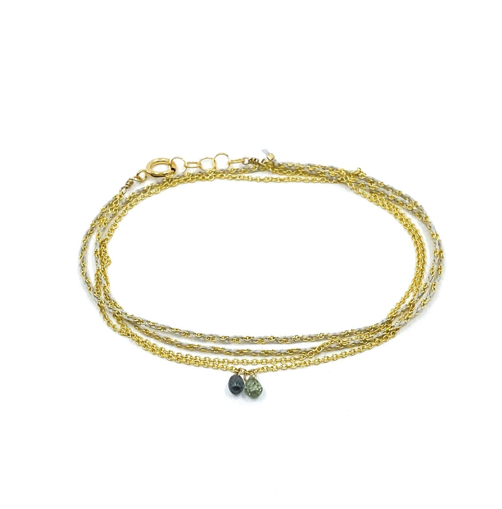 Bracelet double chaîne en fils - LYLAN