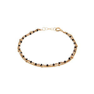 Bracelet double chaîne pierre - LYLAN