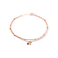 Bracelet double chaîne pierres – bijou fait main LYLAN