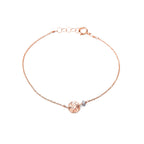 Bracelet disque martelé et pierre – bijou fait main LYLAN (vue 4)