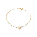 Bracelet disque martelé et pierre – bijou fait main LYLAN