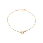 Bracelet disque martelé et pierre – bijou fait main LYLAN