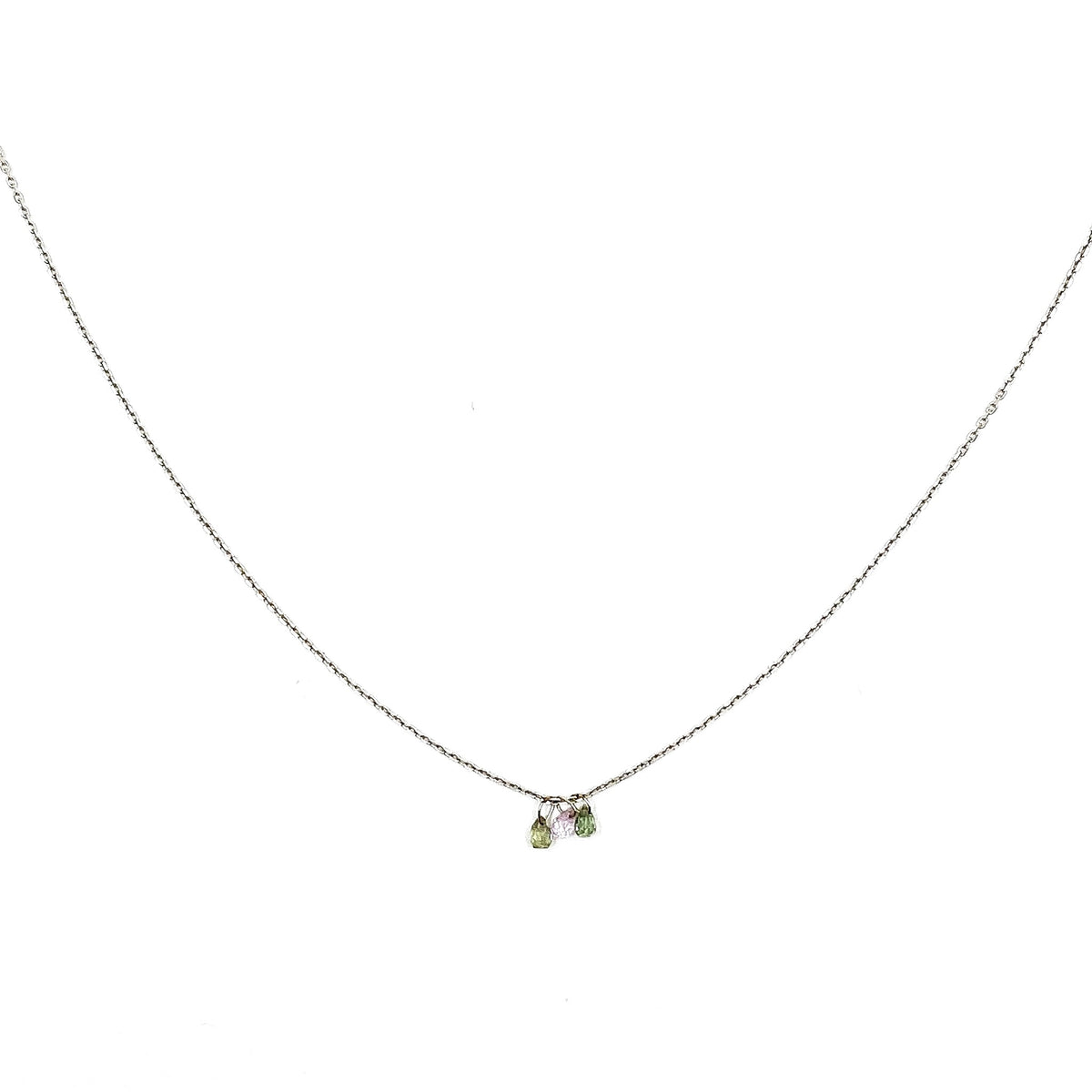 Collier 3 saphirs – bijou fait main LYLAN