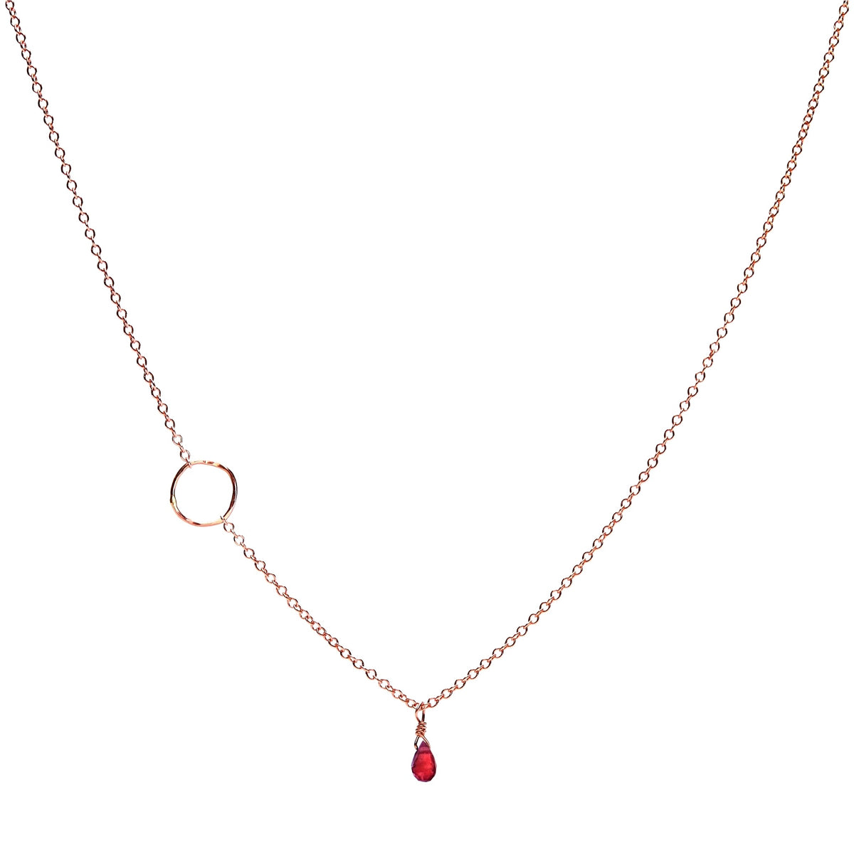 Collier anneau – bijou fait main LYLAN (vue 2)