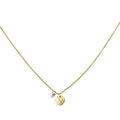 Collier disque et saphir – bijou fait main LYLAN