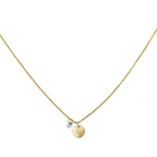 Collier disque et saphir – bijou fait main LYLAN