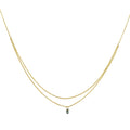 Collier double une pierre – bijou fait main LYLAN