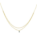 Collier double une pierre – bijou fait main LYLAN