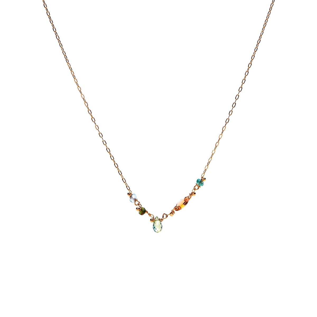 Collier multiples minuscules pierres – bijou fait main LYLAN