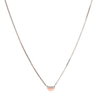 Collier or demi-lune 5 diamants – bijou fait main LYLAN (vue 2)